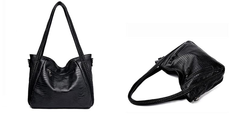 Skearow Women Ladies Fashion Tote Designer Purse Handbag Buckle Classic  Clutch Bags Large Capacity Wallet Portable Black 