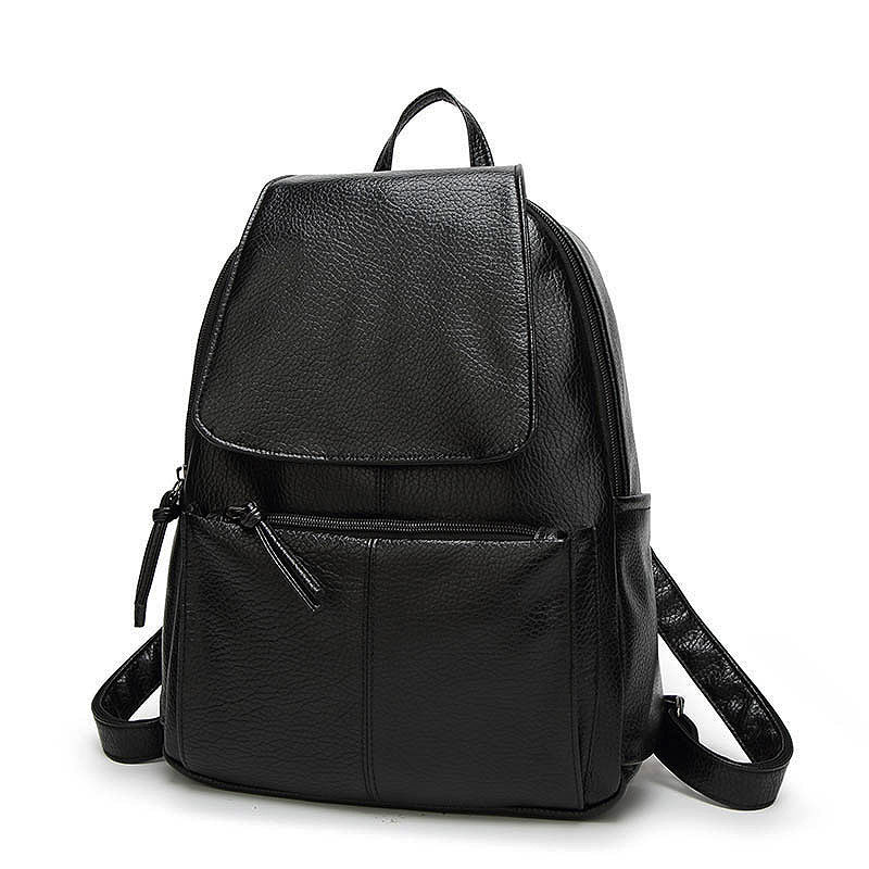 Download The Enchanting | Black Leather Backpack For Women ...