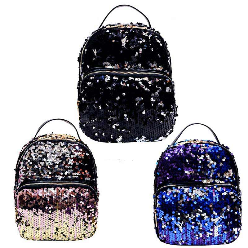 small sequin backpack