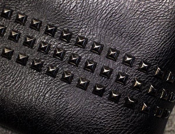The Rivet - Tote Bags- Leather Tote Bag for women with rivets-leather handbag-black-large totes - big tote leather purse-vintage (6)