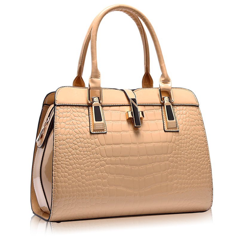 The Italian Croc  Chic Clutch Leather Handbag 