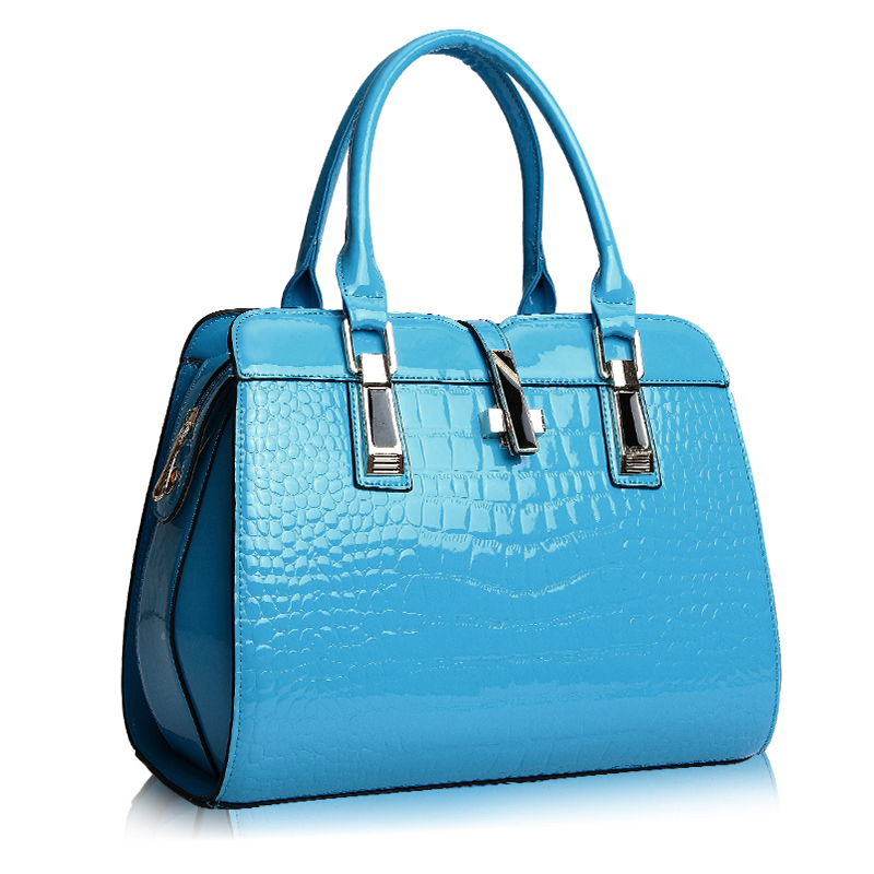 The Italian Croc  Chic Clutch Leather Handbag 