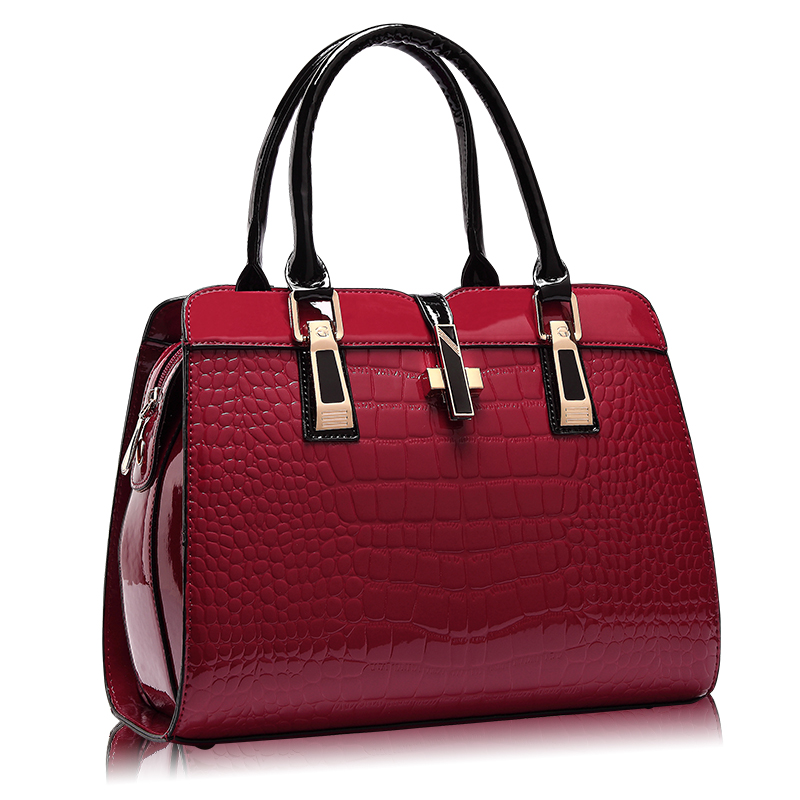 The Italian Croc  Chic Luxurious Leather Handbag 