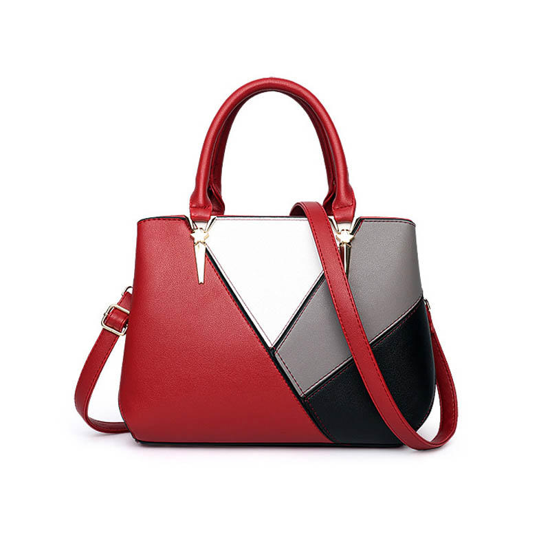 The Ethereal Color Block Leather Handbag for Women Multicolor Purse