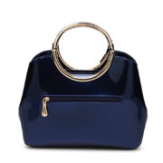 The Circle Bag-Clutch-Leather-HandBag-Crossbody-Leather-Bags-for-Women-Shoulder-bag-leather-with-circle-handle-zipper-Blue