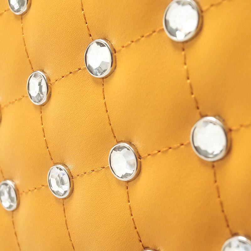 The Pineapple Bag - Clutch Bag - Beautiful Mini Pineapple Women Messenger Bag with Chain & Diamonds -Shoulder Bag - Crossbody Bags for women-white-yellow (10)