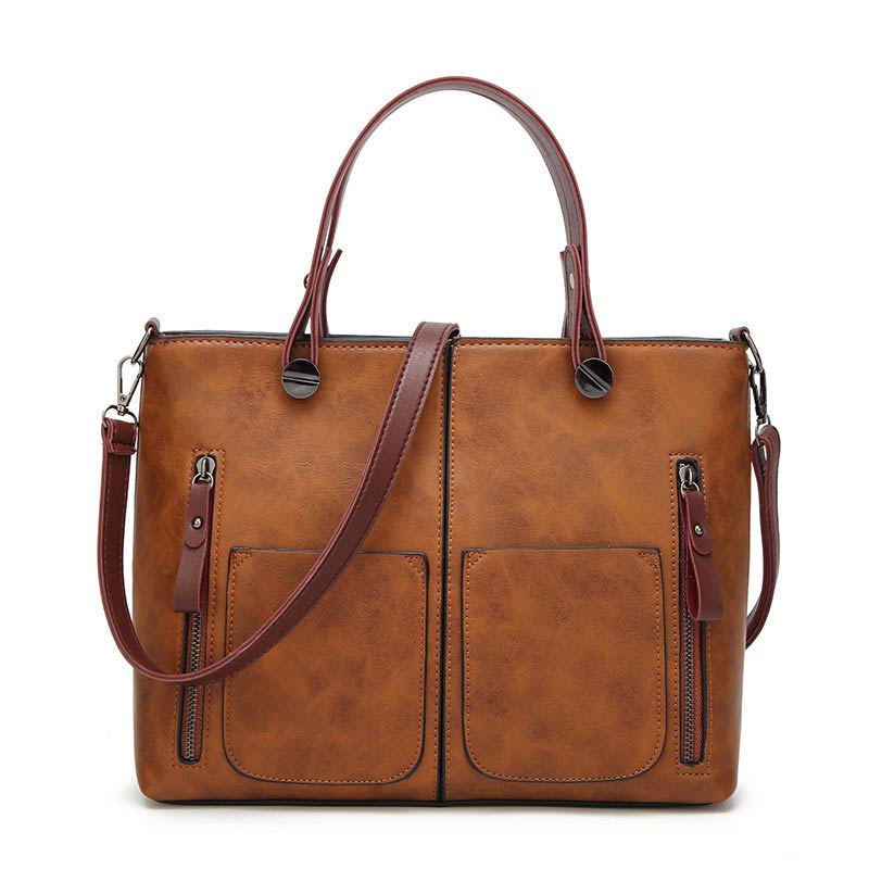 women's tote bag with outside pockets