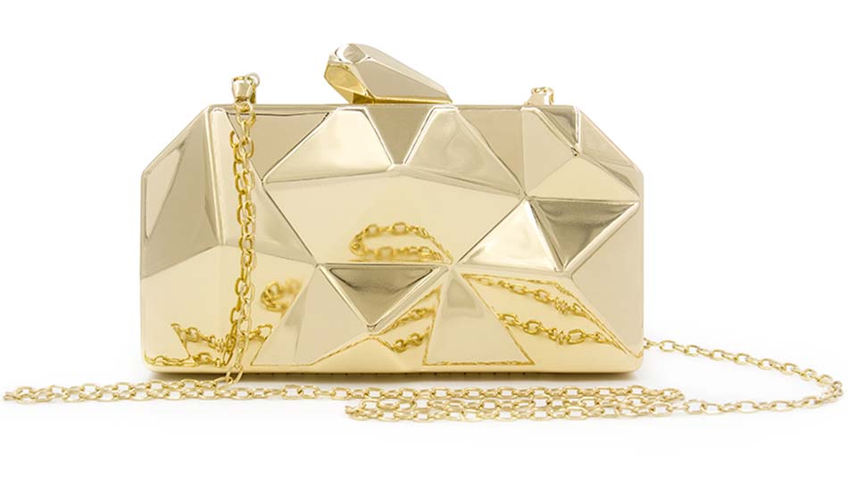 Fashion Unique Gold Clutch Purse