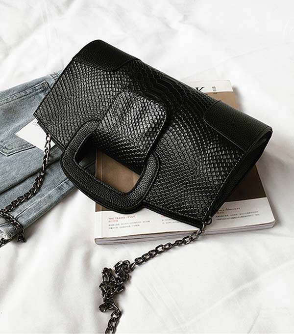 The Astonishing, Leather Clutch Bag Crocodile, Womens Evening Clutches