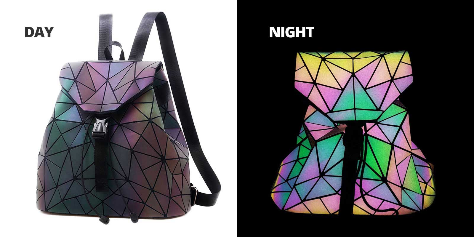 Holographic backpack geometric hotsell