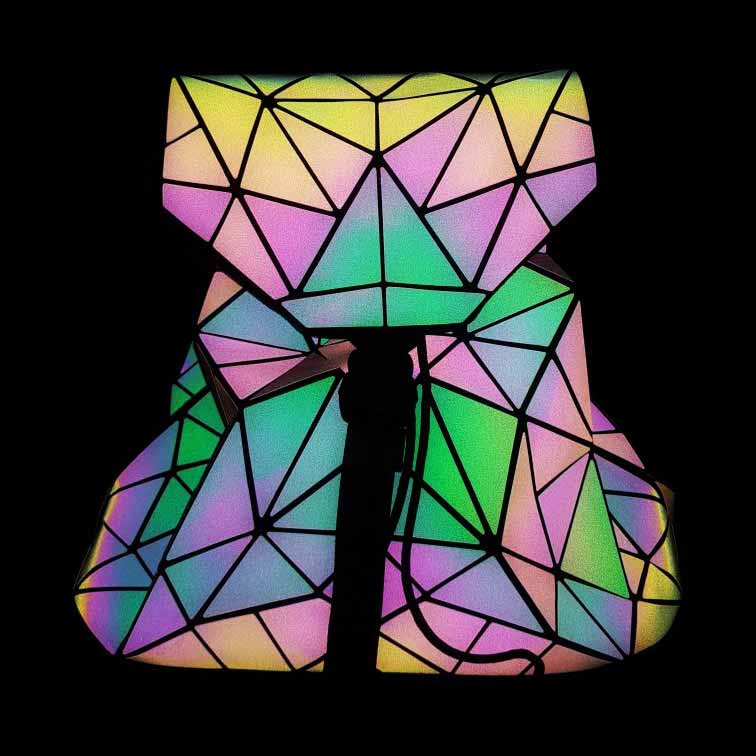 Details about   丨 Rainbow Luminous Purses and Handbags for Women Holographic Reflective Backpack 