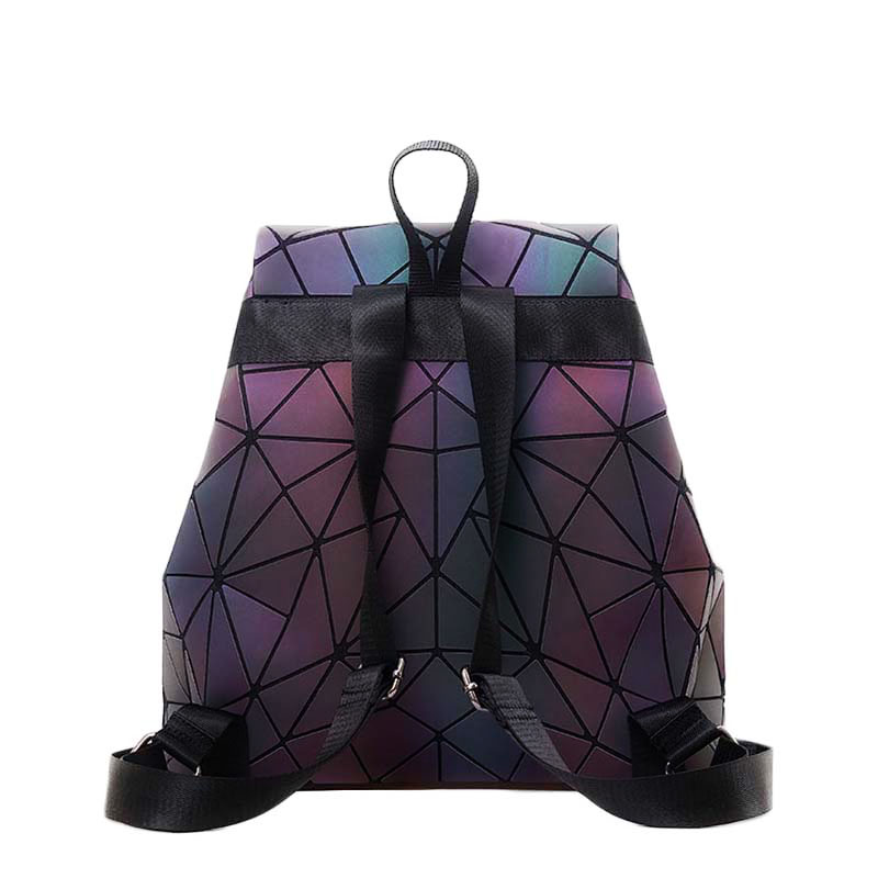 Geometric luminous crossbody bag glow-in-the-dark handbag Holographic  reflective backpack purse clutch bag (backpack): Handbags