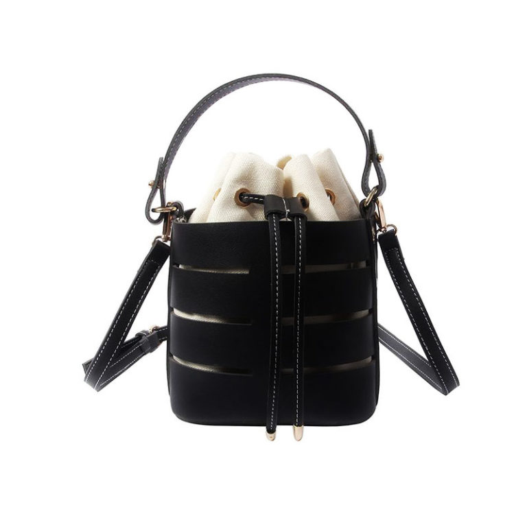 Bucket Bag 2023 Leather Stylish Handbag Purse with Drawstings