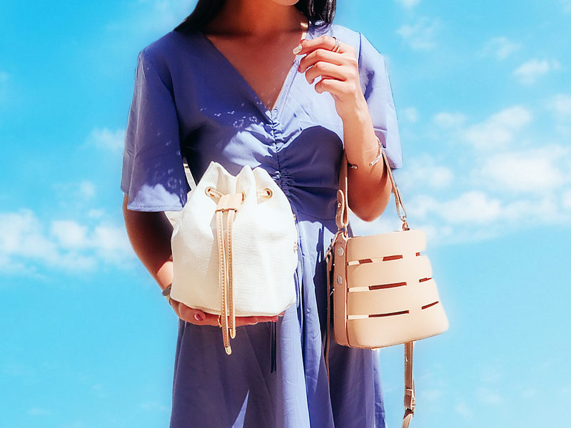 Mini Bucket Bag - Cammello/Rosa