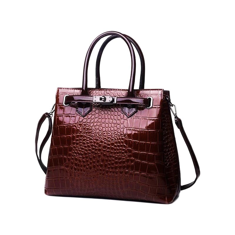 The Alligator Purse | Vintage Leather Tote Bag | Red/Brown/Black | Sale ...