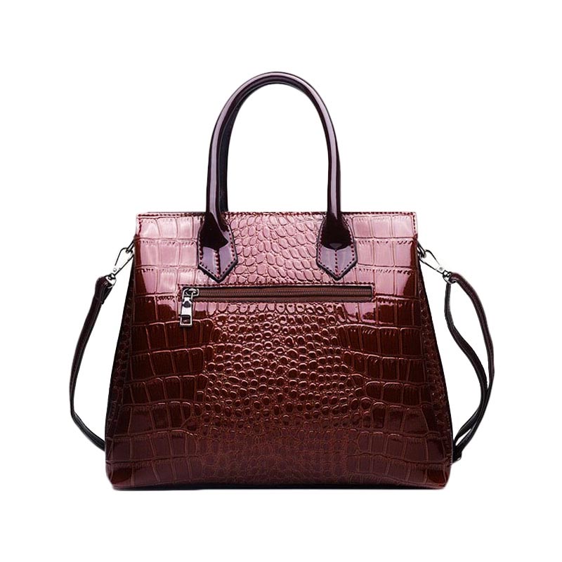 The Alligator Purse | Vintage Leather Tote Bag | Red/Brown/Black | Sale