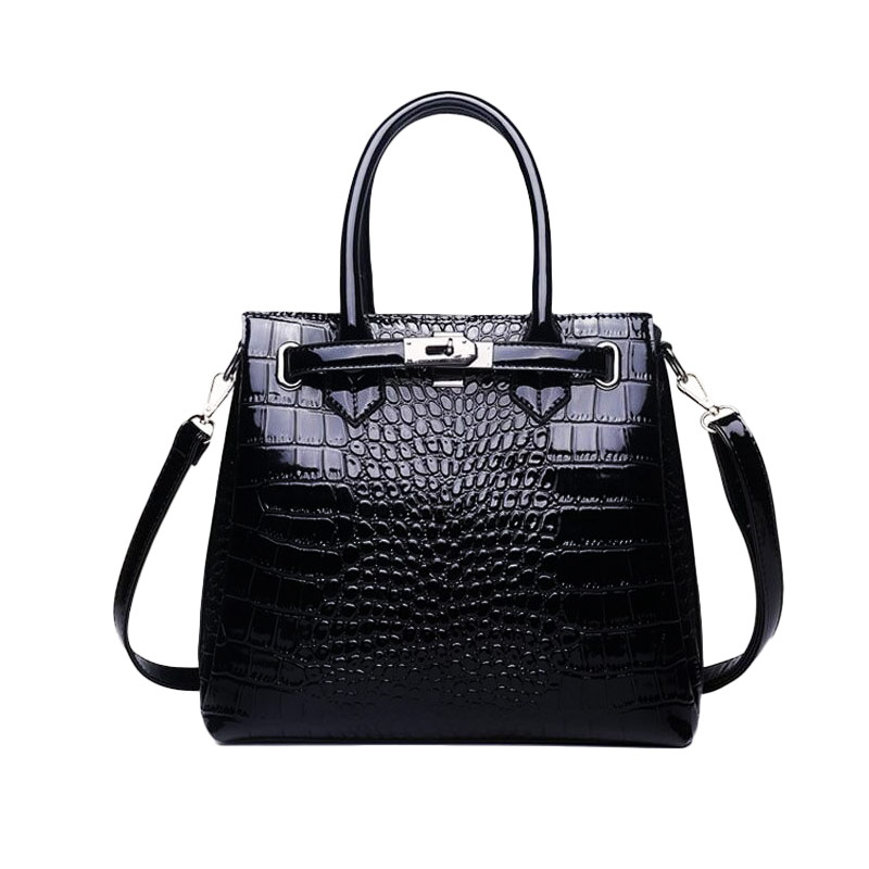 Patent leather handbag