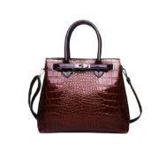 The Alligator Purse Vintage Leather Tote Bag Red Brown Black Sale ClutchToteBags