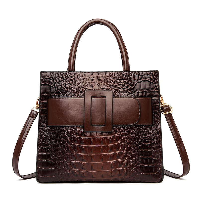 Bamboo convertible satchel crocodile handbag Gucci Brown in Crocodile -  31991773