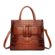 2-the-queen-purse-crocodile-bag-for-women-leather-crocodile-effect-tote-womens-brown