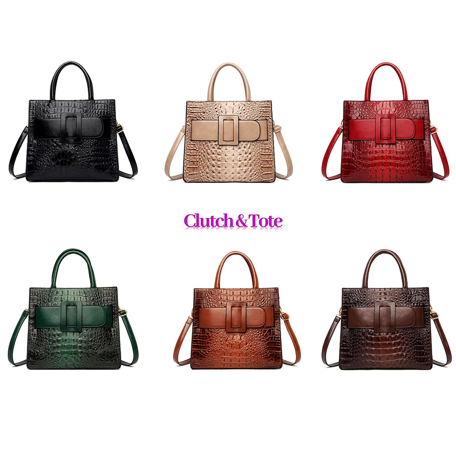 the-queen-purse-crocodile-bag-for-women-leather-crocodile-effect-tote-womens-brown-black-green-khaki-red-