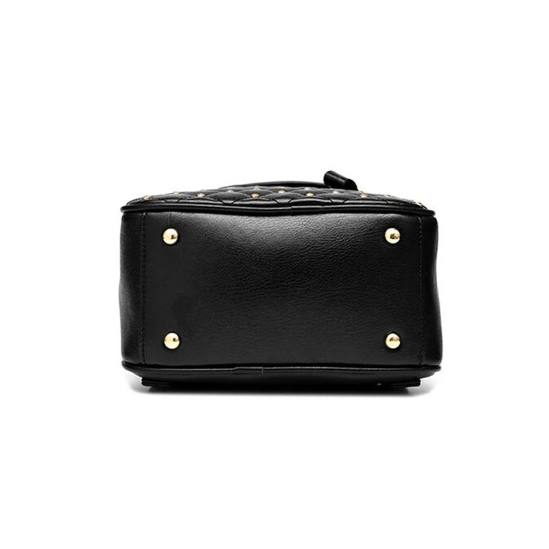 Genuine Leather Female Small Crossbody Bags With Pearl Handle