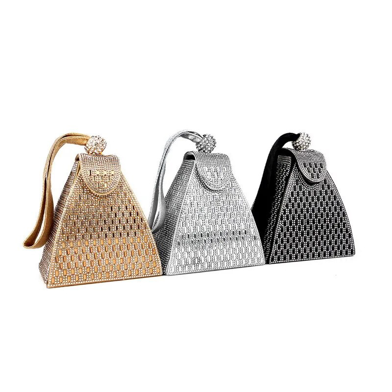 Pyramid-Wristlet-Clutch-Purse-Handbag